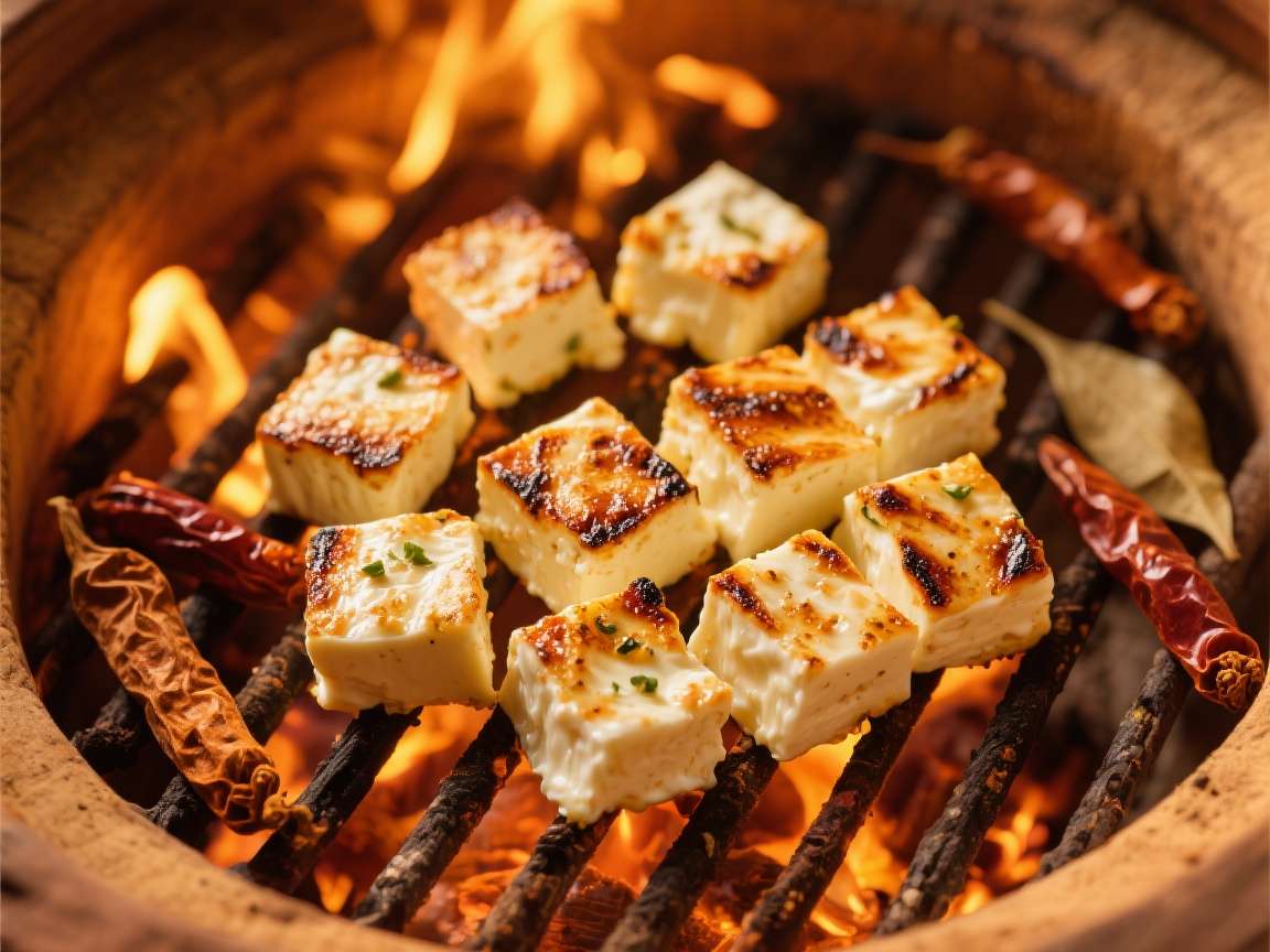 Paneer Tikka - Grilled cottage cheese with spices