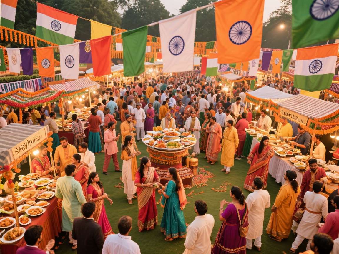 Festival catering spread