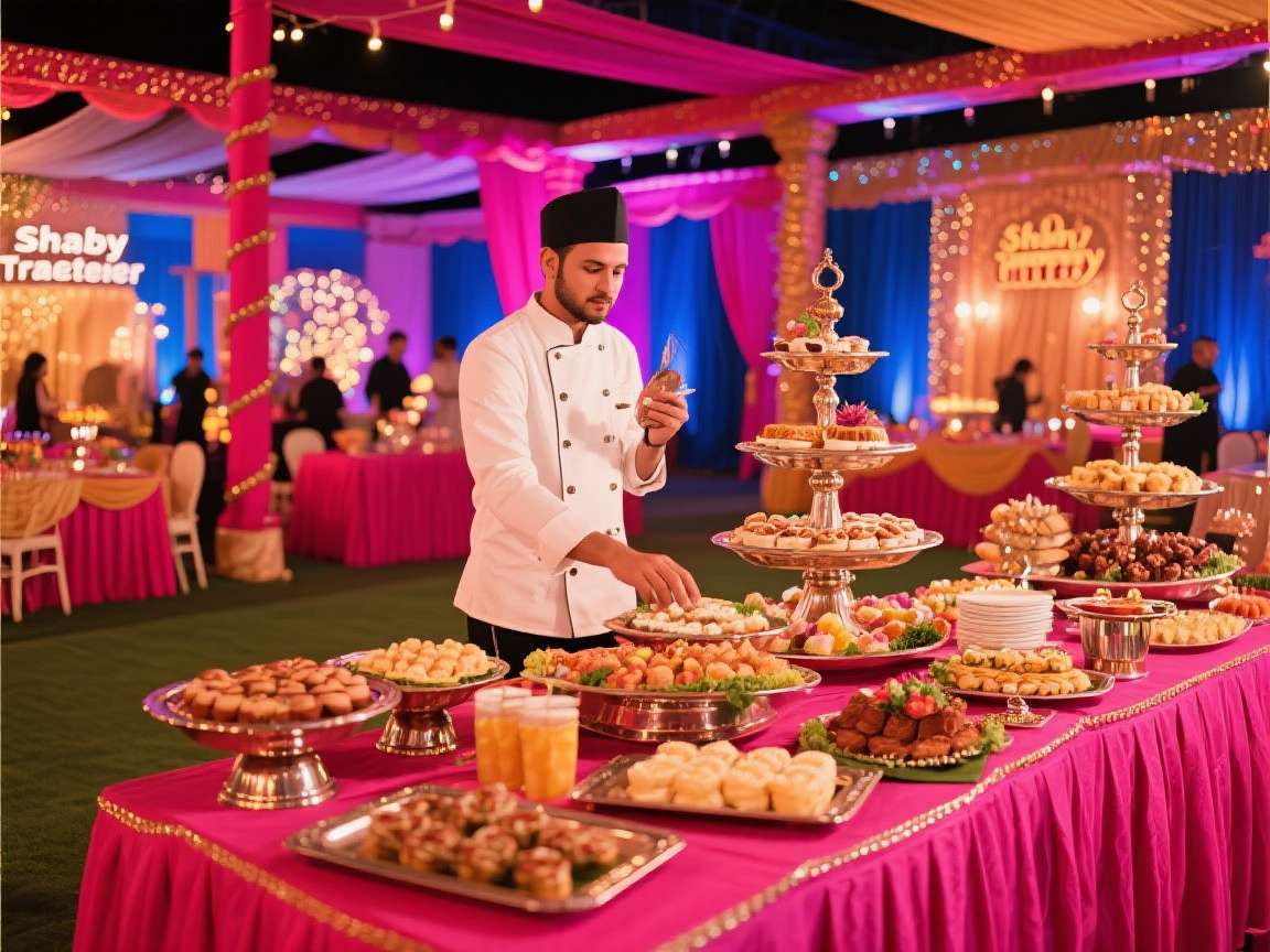 Corporate event food display