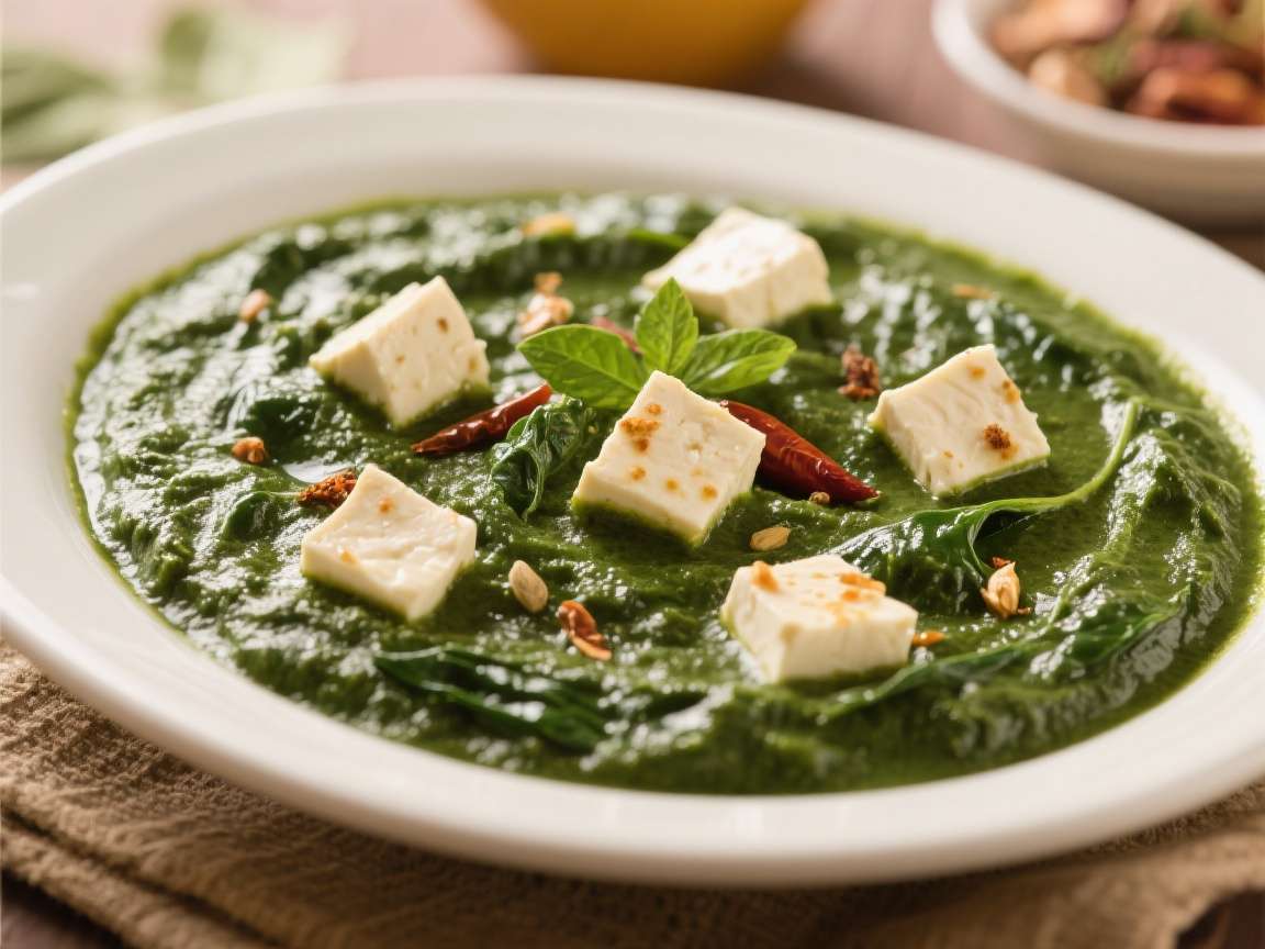 Palak Paneer - Spinach curry with cottage cheese