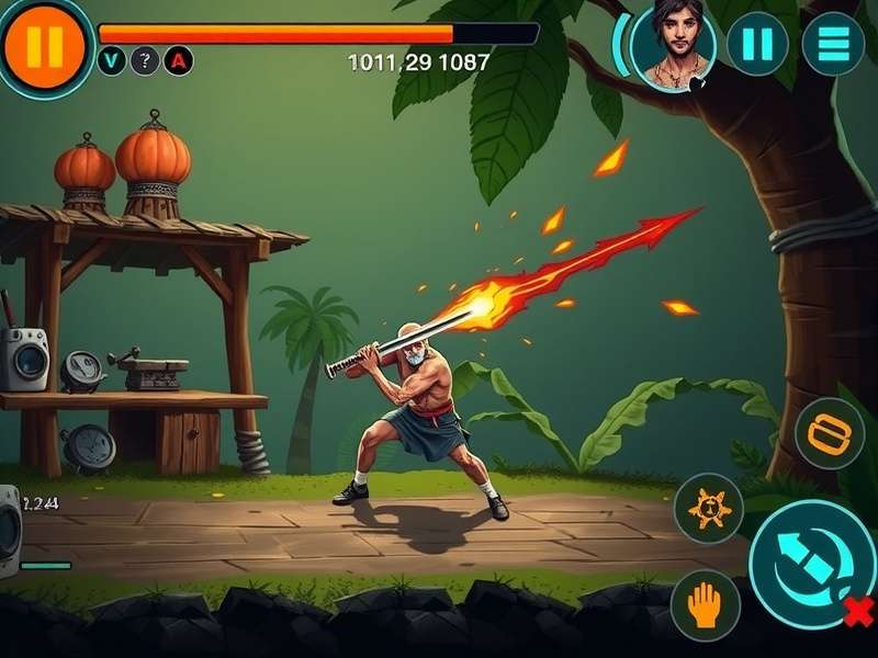 Papaya Slasher Game Interface Showing Gameplay Mechanics