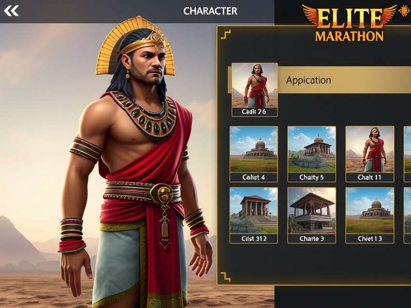 Elite Saree Marathon gameplay screenshot showing character in traditional attire