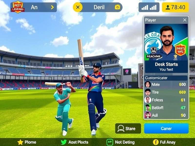 Desi VR Cricket Legends multiplayer mode showing virtual players
