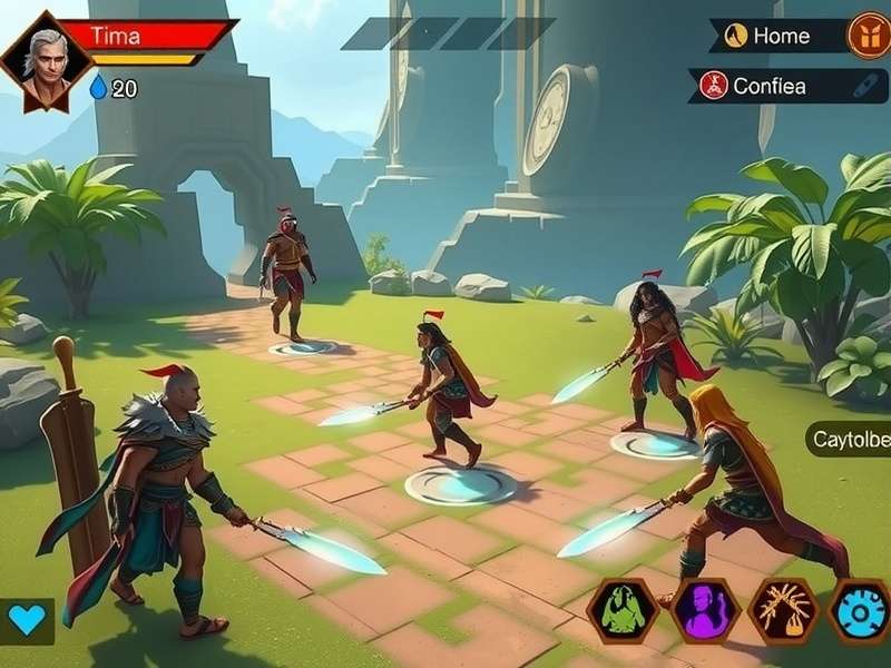 Sacred Path Comrades gameplay screenshot showing characters in mythical Indian setting
