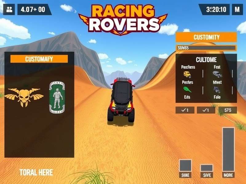 Racing Rovers mountain track environment