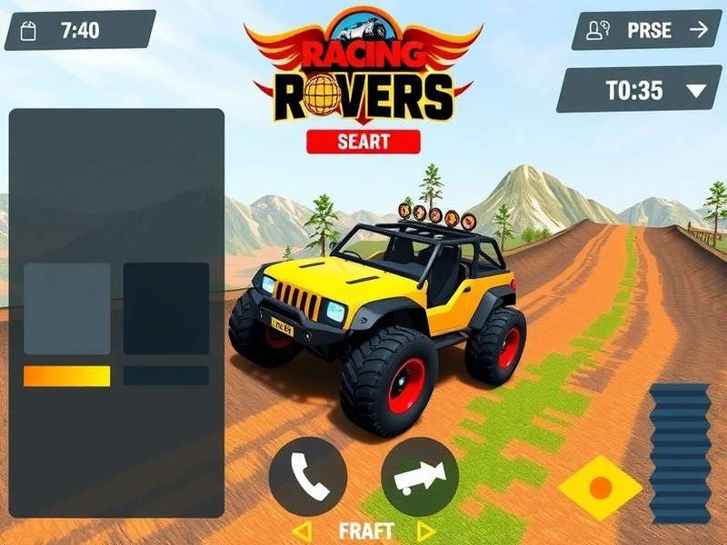 Racing Rovers gameplay screenshot showing off-road vehicle