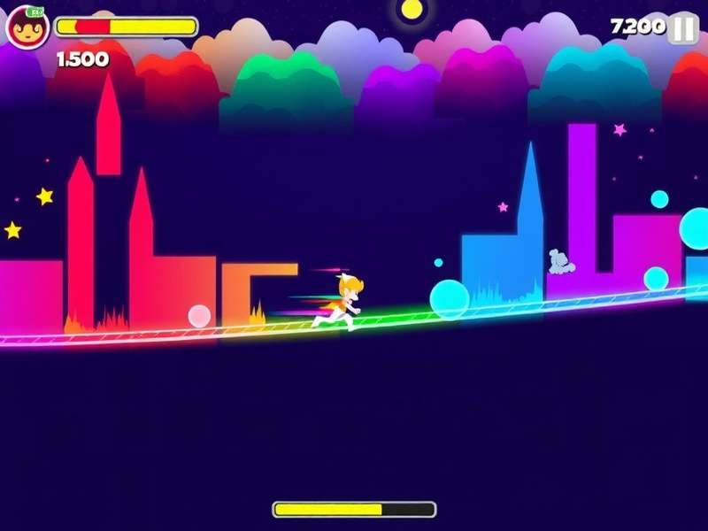 Color Dash Elite gameplay screenshot showing vibrant colors and obstacles