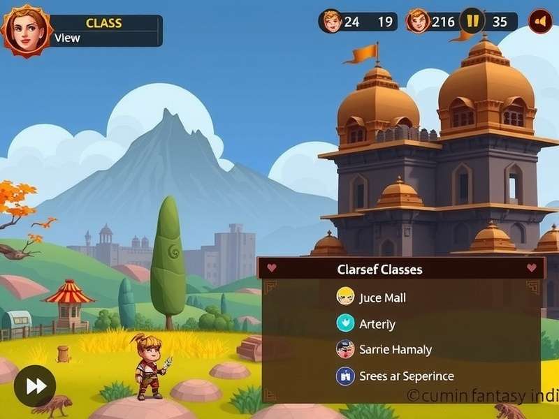 Cumin Fantasy India gameplay screenshot showing character in fantasy Indian landscape