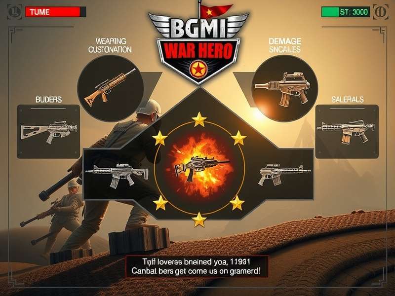 BGMI War Hero gameplay showing combat and map exploration