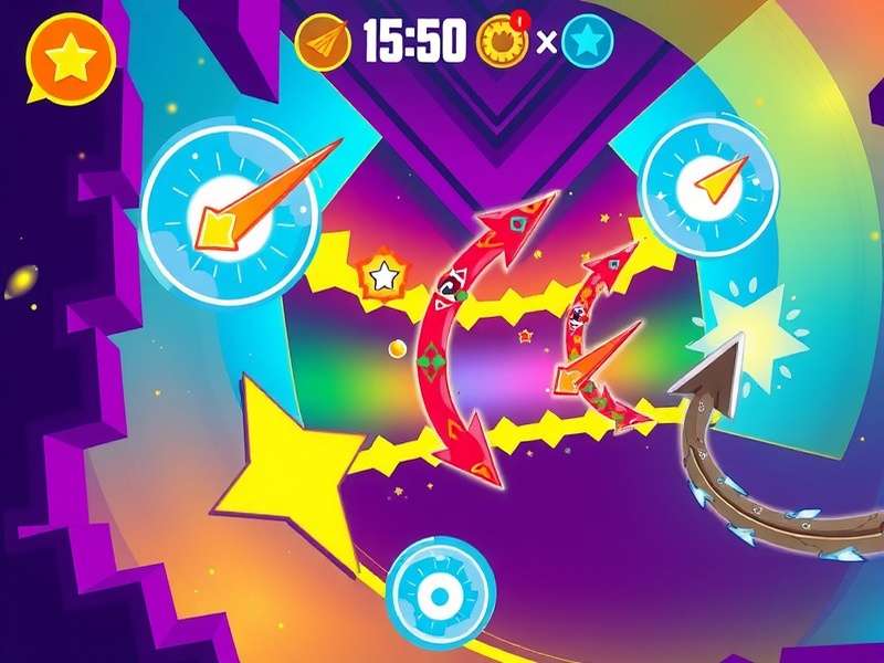 Saffron Flash Star gameplay screenshot showing vibrant colors and dynamic action