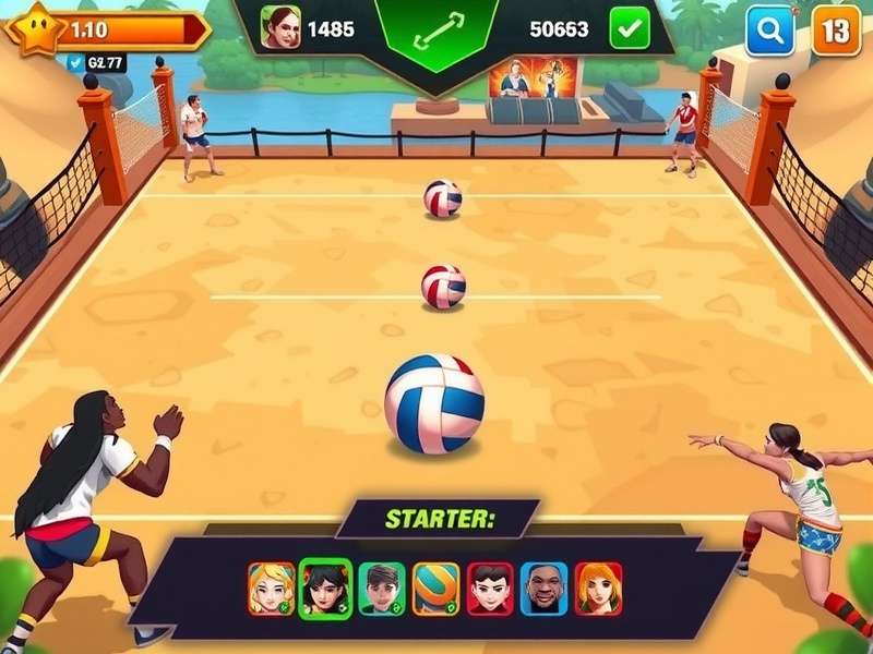 Mahal Volley Heroes gameplay screenshot showing volleyball action