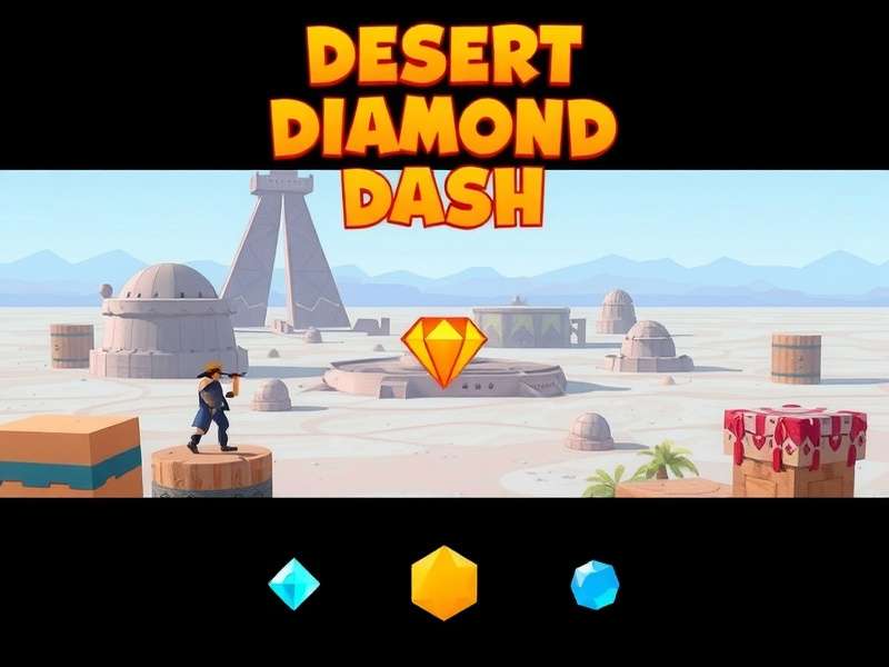 Desert Diamond Dash strategy map showing diamond locations