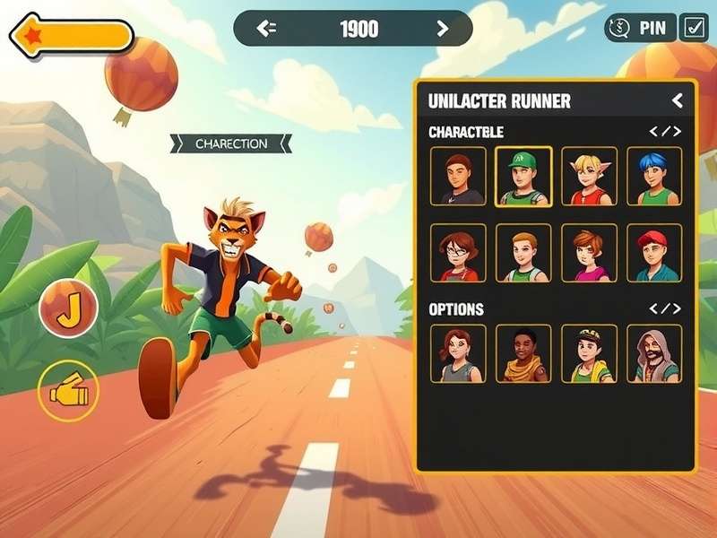 Cheetah Runner Character Selection Cheetah Runner character selection screen showing various unlockable characters