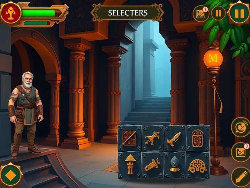 Complex puzzle mechanism in Legendary Temple Quest