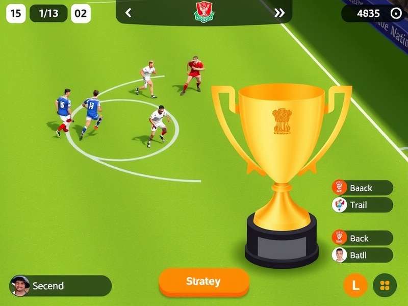 Rugby Nations India Online gameplay screenshot showing match action