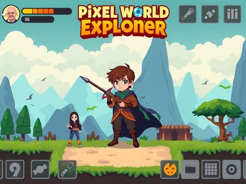 Pixel World Explorer Combat Scene