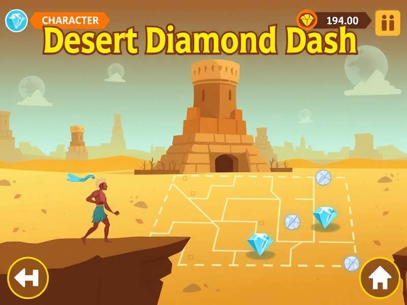 Desert Diamond Dash character selection screen