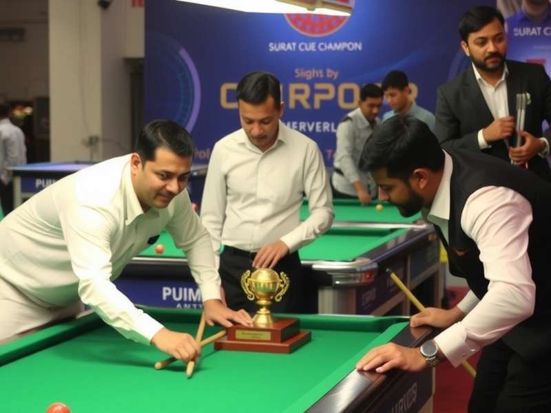 Surat Cue Champion equipment and table setup