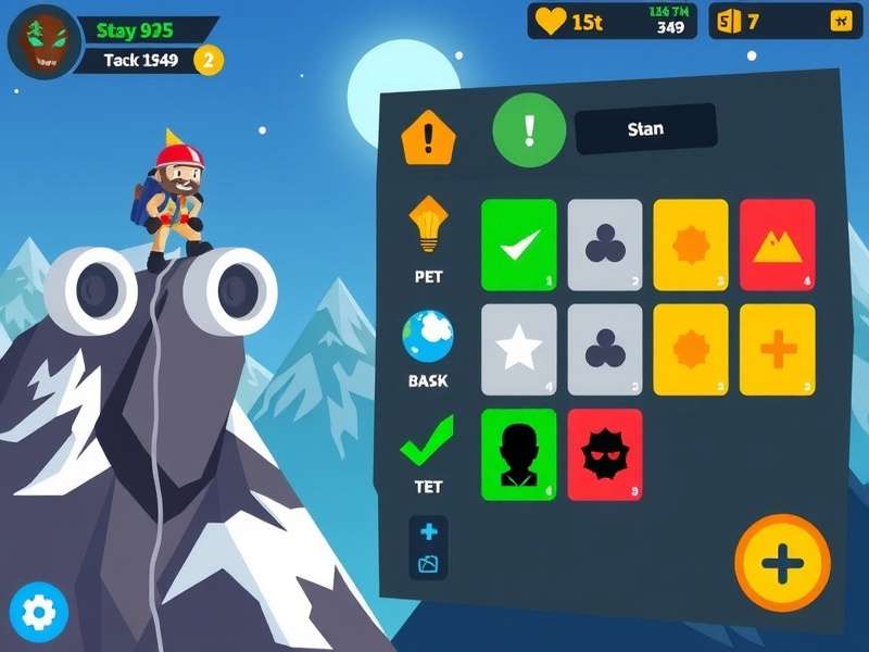 Strategy planning interface in Pouncer S Peak Challenge