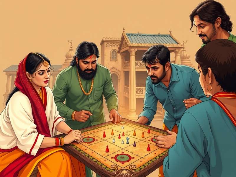 Papad King game board layout and pieces