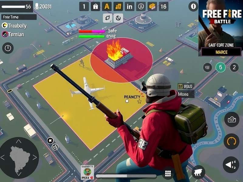 Free Fire Fierce Battle map and safe zone mechanics