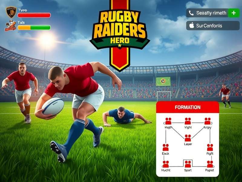 Rugby Raiders Hero strategic formation diagram