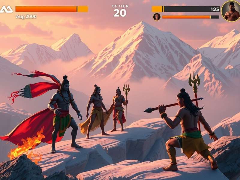 Character lineup from Shiva S Summit Adventure featuring Hindu deities