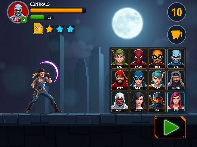 Mumbai Ping Ninja Character Roster Mumbai Ping Ninja character selection screen showing diverse roster