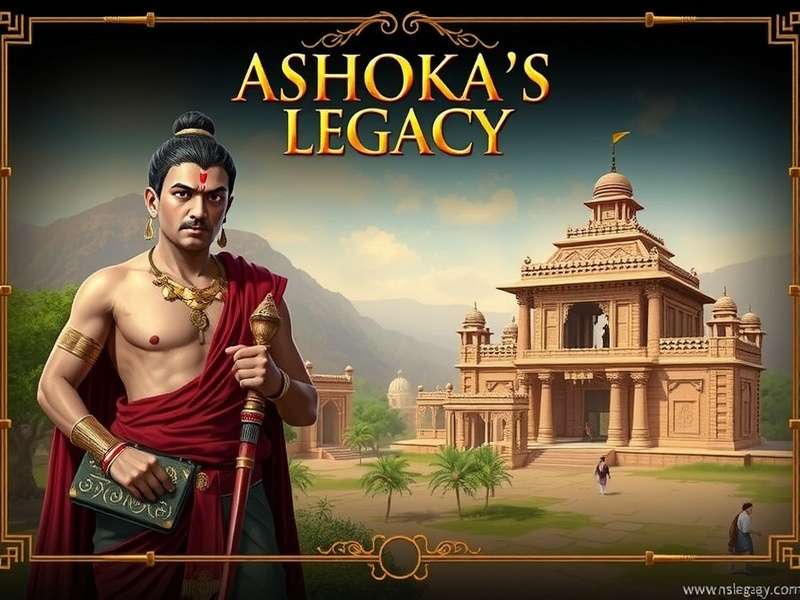 Ashoka S Legacy game screenshot showing ancient Indian architecture