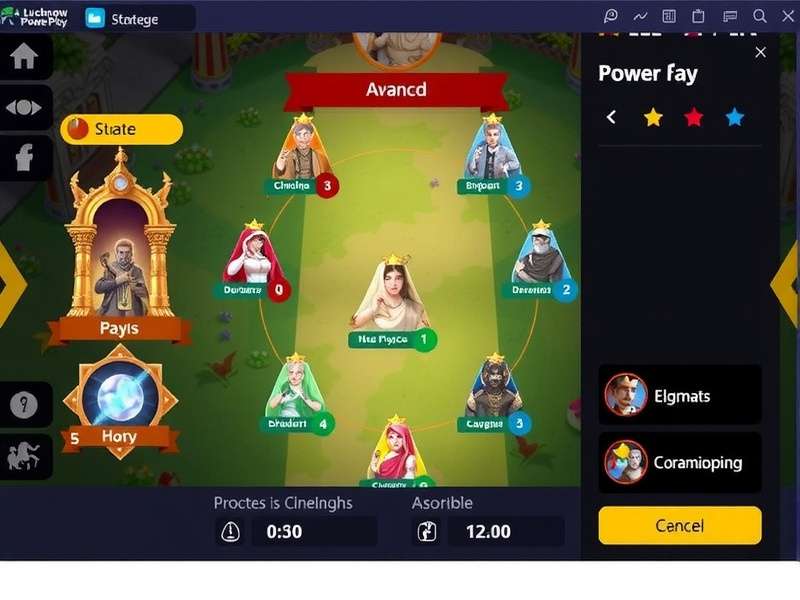 Lucknow Power Play gaming interface showcasing strategic elements