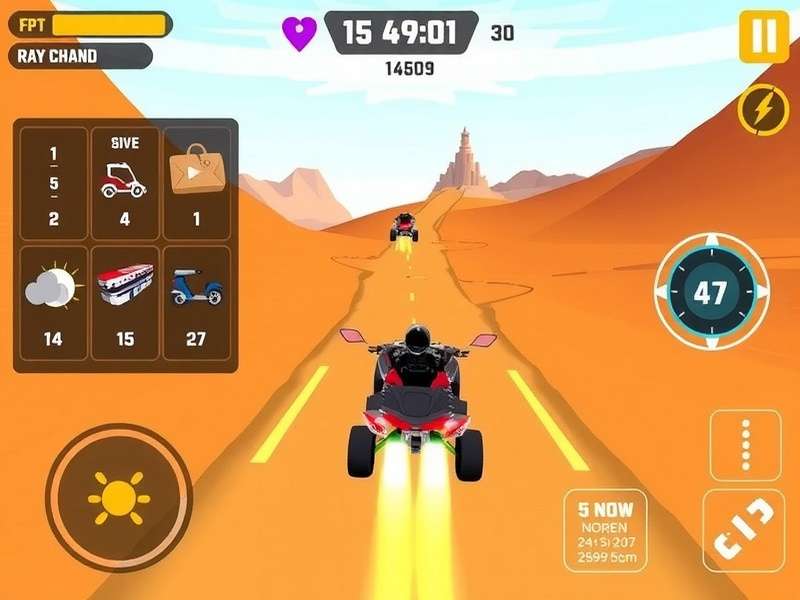 Dune Dash Pro gameplay screenshot showing desert racing