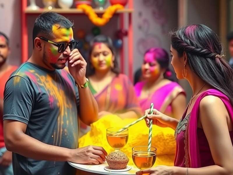 Traditional Holi festival foods and drinks