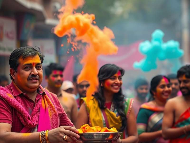 Global Holi festival celebrations around the world