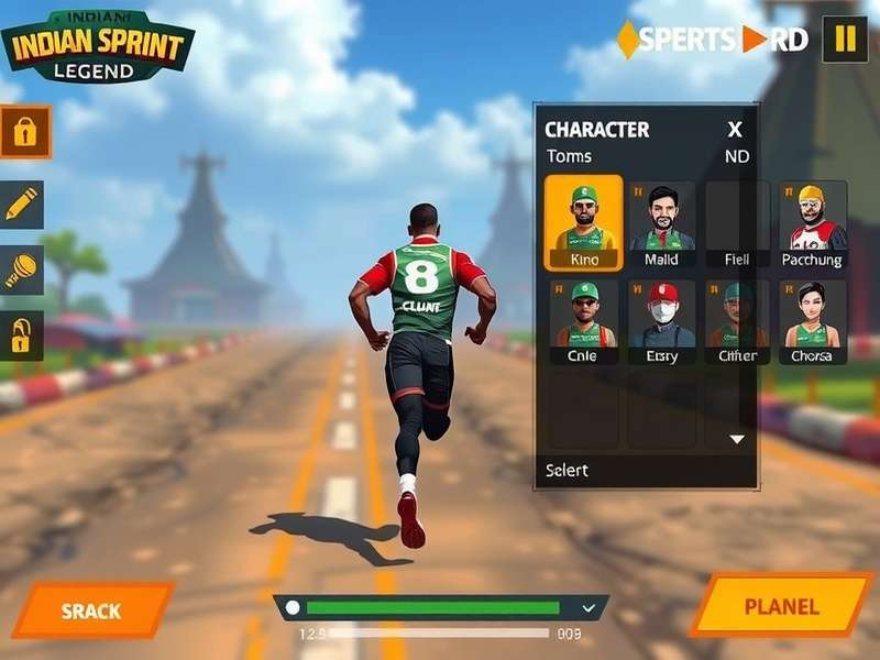 Indian Sprint Legend gameplay screenshot showing character running