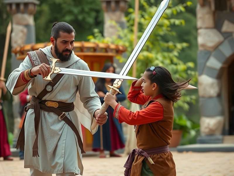 Medieval era Tirandaz equipment and artwork