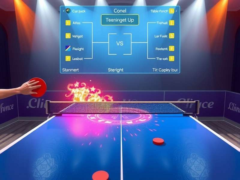 Forehand Force gameplay showing intense table tennis match