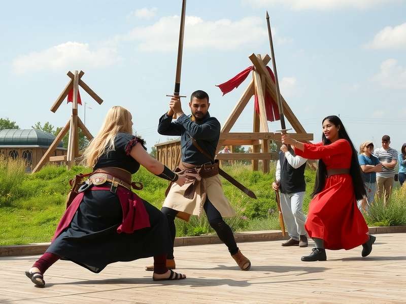 Modern competitive Tirandaz tournament in progress