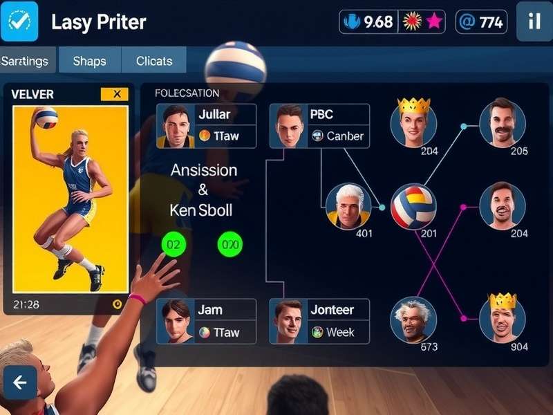 Volley Dynamo Kings gameplay screenshot showing intense volleyball action