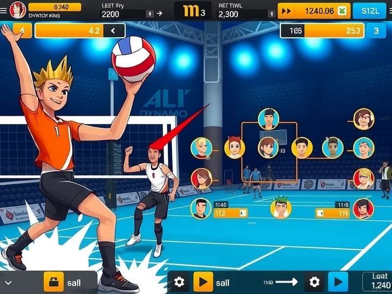 Volley Dynamo Kings character customization screen