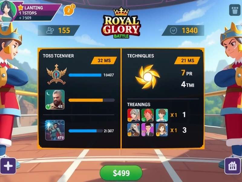Royal Glory Toss Battle Gameplay Royal Glory Toss Battle gameplay interface showing toss mechanics