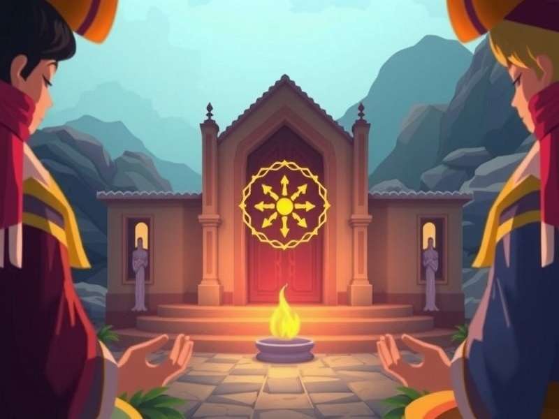 Spiritual Journey Quest gameplay showing meditation scene