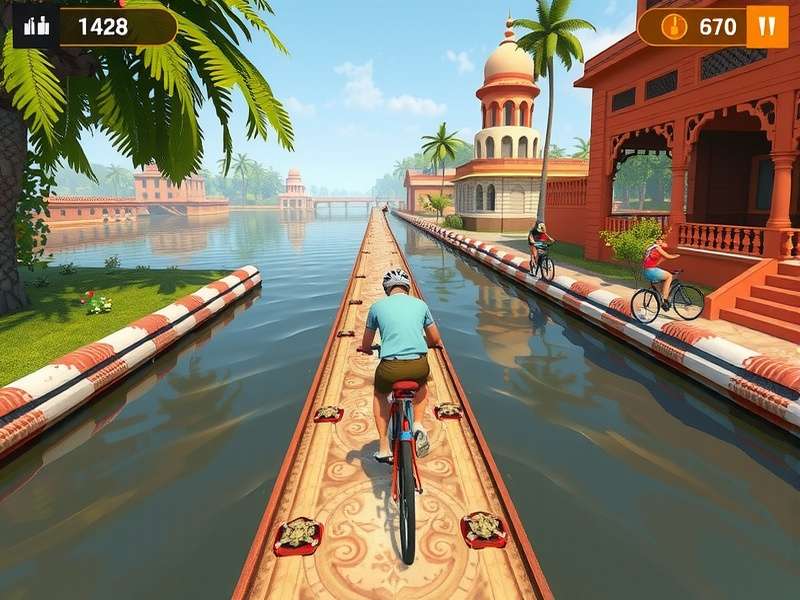 Cultural elements in Ganges Cycling Glory showing traditional Indian architecture