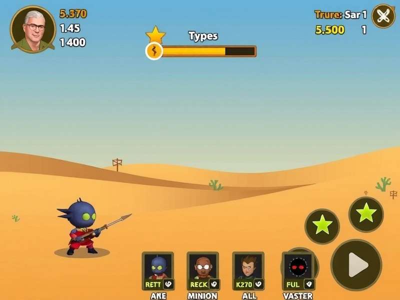 Desert Minion Challenge character roster showing different minion types