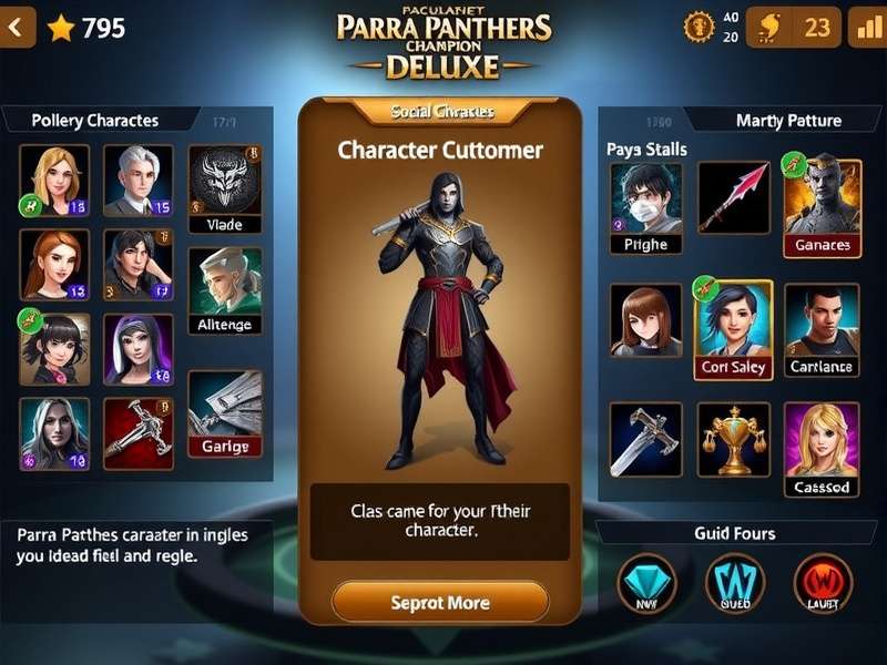 Social Features in Parra Panthers Champion Deluxe Parra Panthers Champion Deluxe social features and guild interface