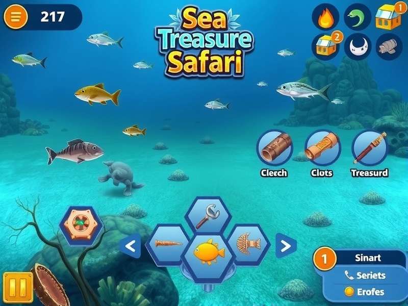 Sea Treasure Safari gameplay showing underwater exploration