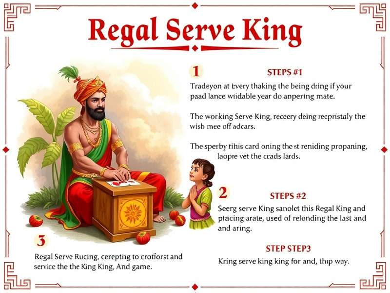 Step-by-step illustration of Regal Serve King gameplay mechanics