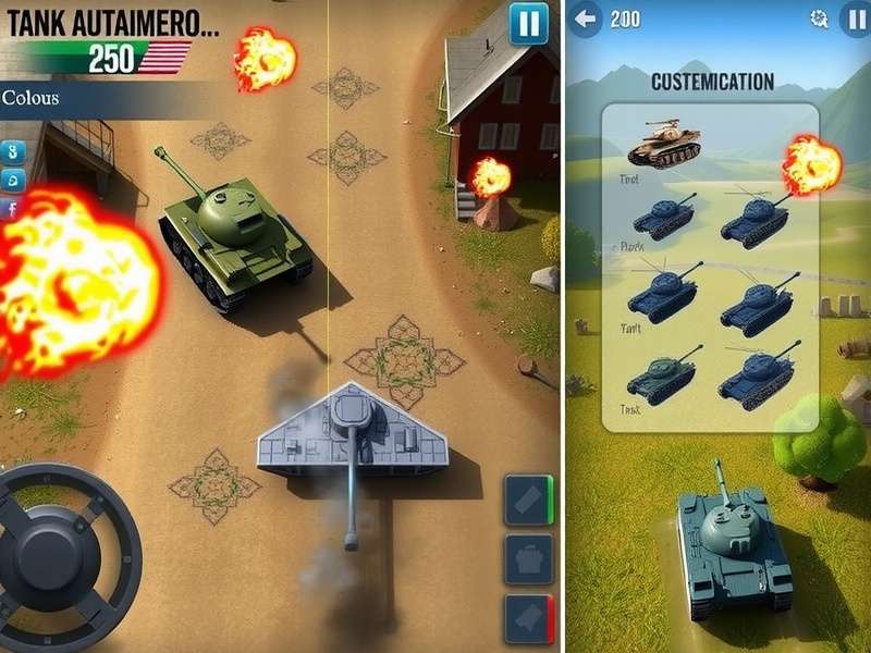Tank Master Pro customization screen showing various tank upgrades