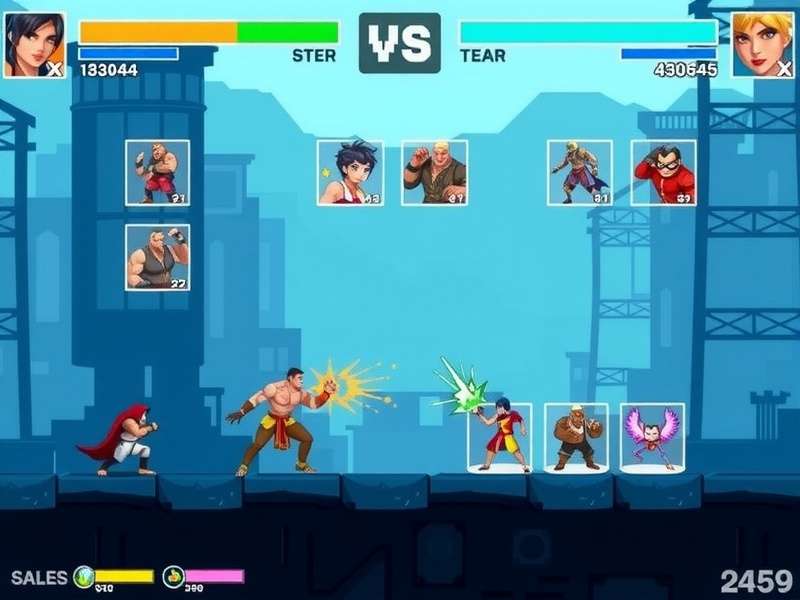 Pixel Fighters Universe character selection screen