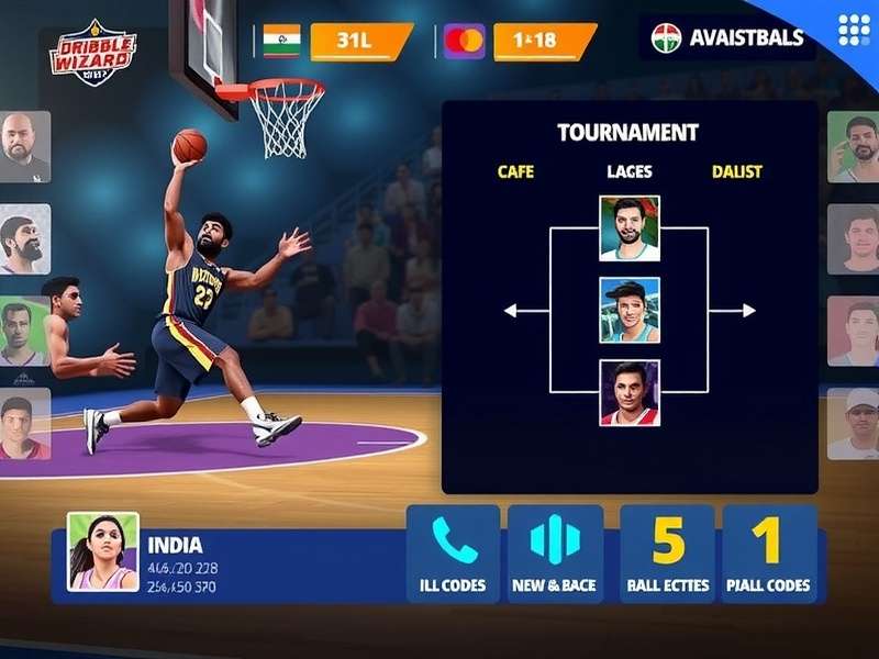 Dribble Wizard India tournament bracket showing competitive matches