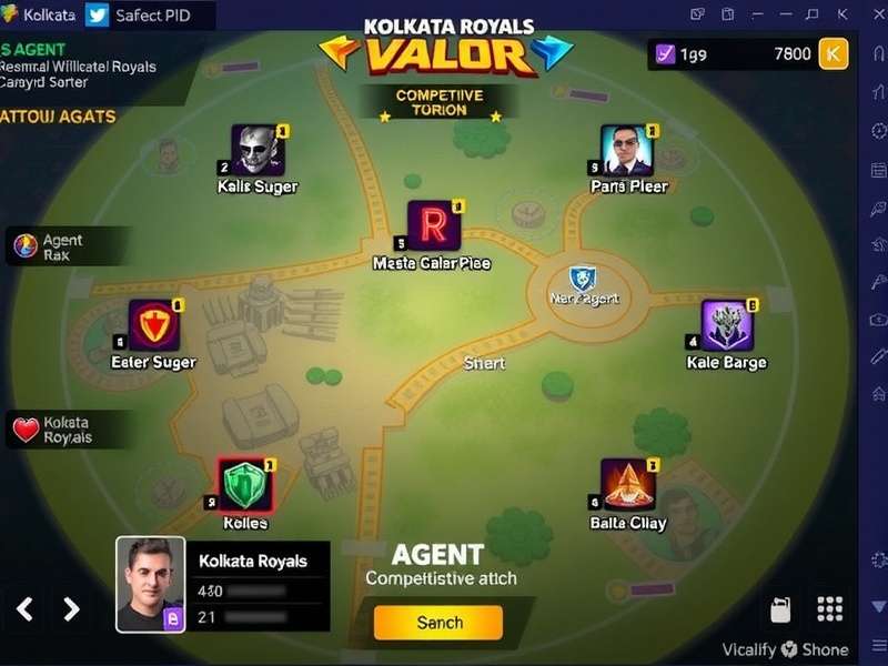 Kolkata Royals Valor Map Strategy Kolkata Royals Valor map layout showing strategic points